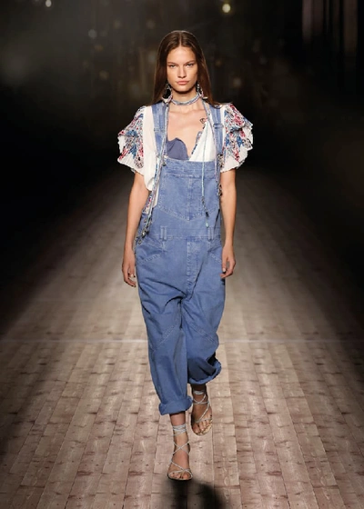 Shop Isabel Marant Eliama Denim Overalls In Blue