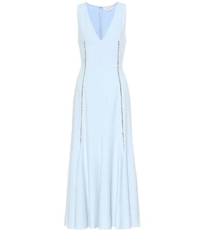 Shop Gabriela Hearst Annabelle Wool And Silk Dress In Blue