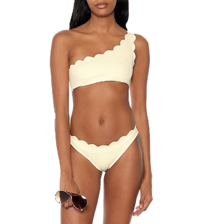 Shop Marysia Santa Barbara Bikini Top In Beige