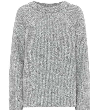 Shop Helmut Lang Ghost Wool-blend Sweater In Grey