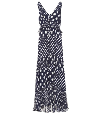 Shop Diane Von Furstenberg Misha Printed Silk Maxi Dress In Blue