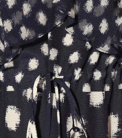 Shop Diane Von Furstenberg Misha Printed Silk Maxi Dress In Blue
