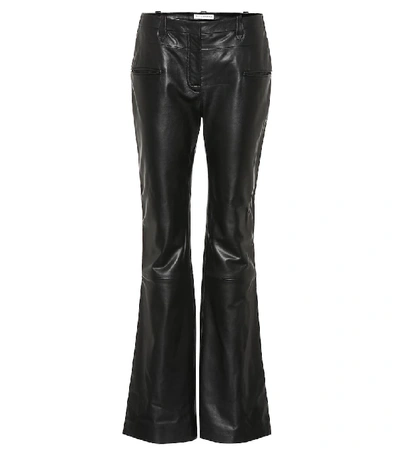 Shop Altuzarra Leather Flare Pants In Black