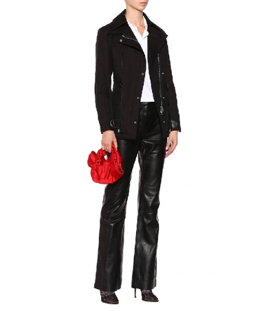 Shop Altuzarra Leather Flare Pants In Black