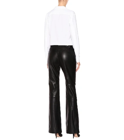 Shop Altuzarra Leather Flare Pants In Black