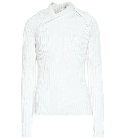 Shop Y/project Ribbed-knit Wool-blend Sweater In White