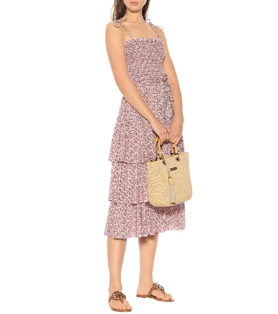 Shop Tory Burch Floral-printed Midi Dress In Multicoloured