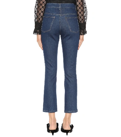 Shop Attico Sequined High-waisted Jeans In Blue