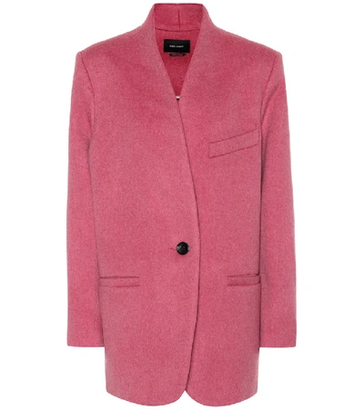 Shop Isabel Marant Felis Wool Jacket In Pink