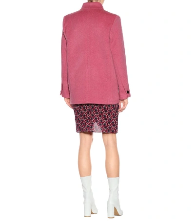 Shop Isabel Marant Felis Wool Jacket In Pink