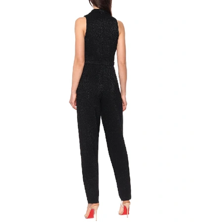 Shop Balmain Wool-blend Jumpsuit In Black