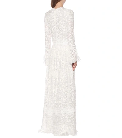 Shop Costarellos Lace Gown In White