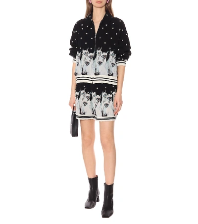 Shop Undercover Printed Rayon Jacket In Black