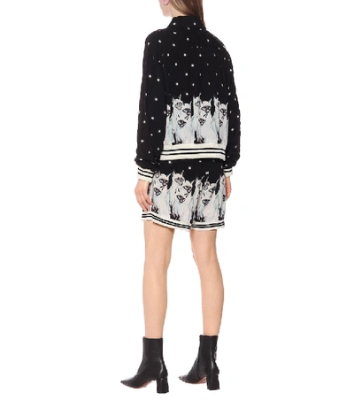 Shop Undercover Printed Rayon Jacket In Black