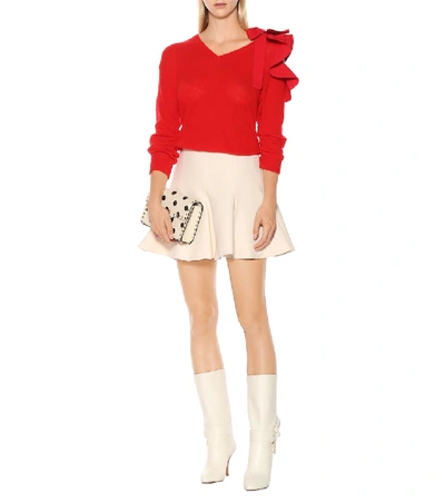 Shop Valentino Cashmere And Wool Sweater In Red