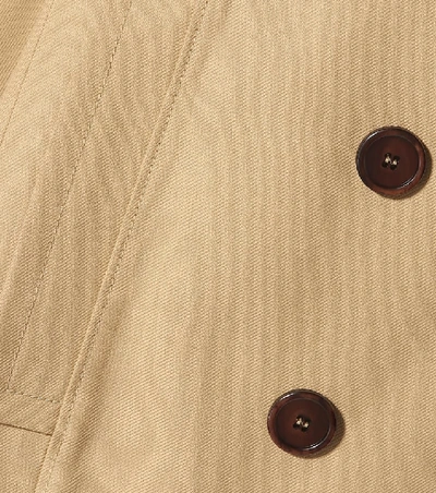 Shop Chloé Wool Trench Coat In Beige