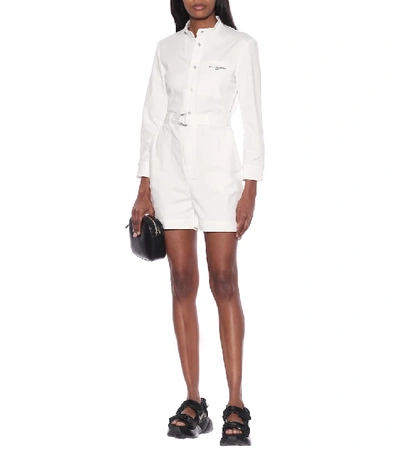 Shop Stella Mccartney Stretch-cotton Jumpsuit In White