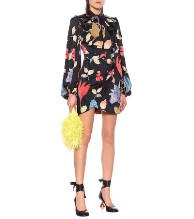 Shop Peter Pilotto Floral Twill Minidress In Multicoloured