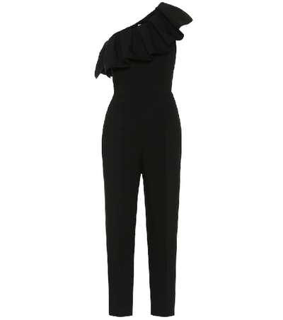 Shop Msgm One-shoulder Jumpsuit In Black