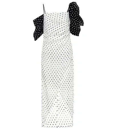 Shop Rejina Pyo Layla Polka-dot Seersucker Dress In White