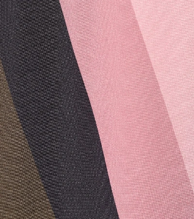 Jw Anderson Belted Striped Crepe De Chine Maxi Dress In Pink