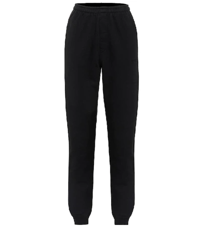 Shop Vetements Tapered Cotton-jersey Trackpants In Black