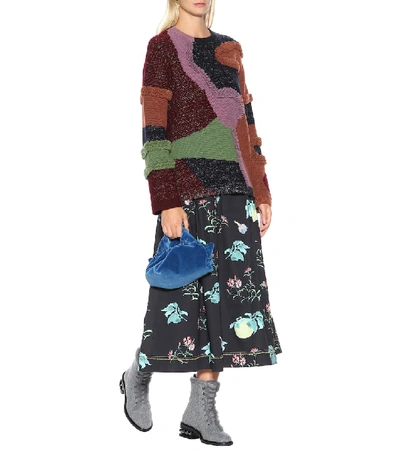 Shop Peter Pilotto Patchwork Cotton-blend Sweater In Multicoloured