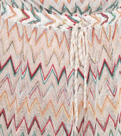 Shop Missoni Strapless Chevron-knit Playsuit In Multicoloured