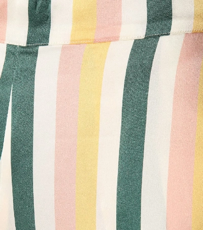Shop Asceno Silk Pajama Bottoms In Multicoloured