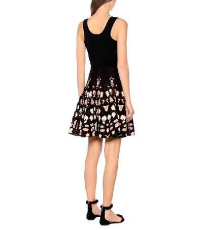 Shop Alaïa High-rise Stretch-knit Skirt In Black