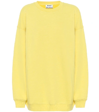 Shop Acne Studios Cotton-blend Jersey Sweatshirt In Yellow