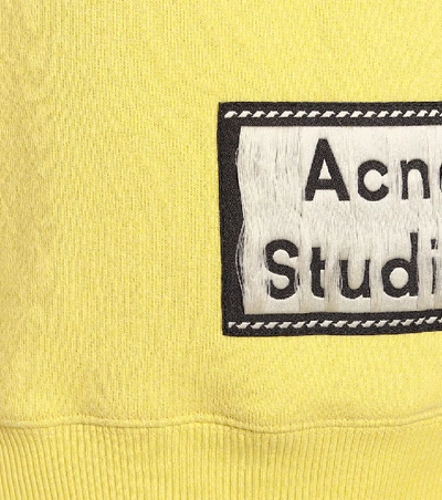 Shop Acne Studios Cotton-blend Jersey Sweatshirt In Yellow