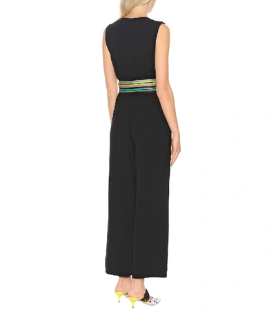 Shop Diane Von Furstenberg Belted Faux-wrap Jumpsuit In Black