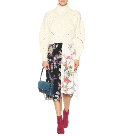 Shop Isabel Marant Inaya Floral-printed Silk Skirt In Multicoloured
