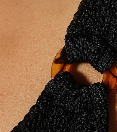 Hunza G Domino Seersucker Swimsuit In Black