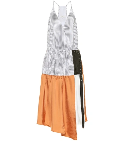 Shop Tibi Camille Cotton Midi Dress In Multicoloured