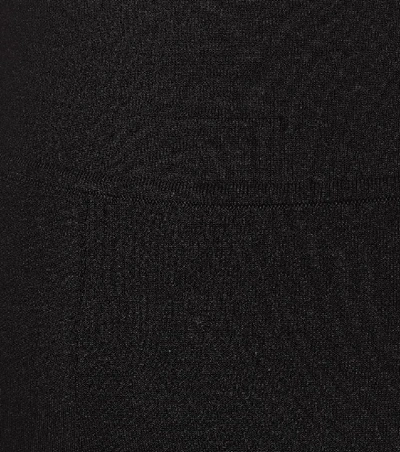 Shop Alaïa Knit High-rise Wide-leg Pants In Black