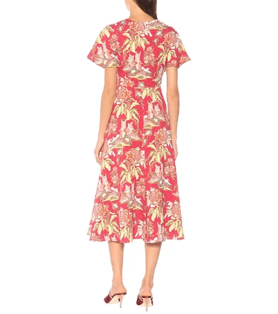 Shop Peter Pilotto Printed Midi Dress In Red