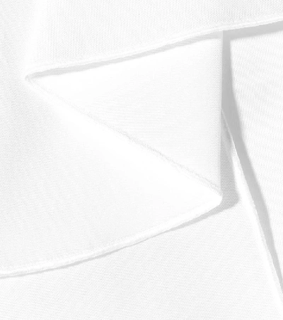 Shop Mugler Asymmetric Cotton Blouse In White