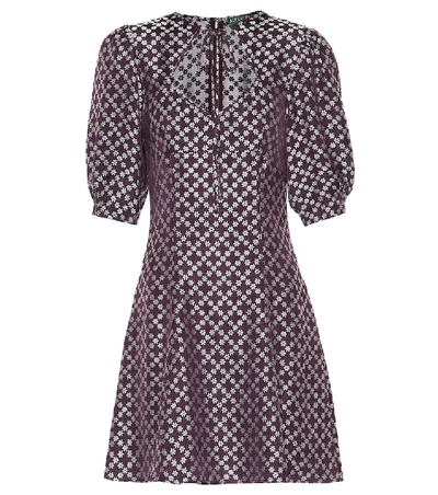 Shop Alexa Chung Jacquard Dress In Purple