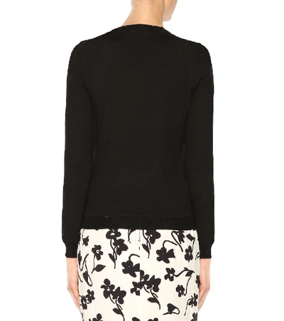 Shop Altuzarra Collier Embellished Wool Sweater In Black