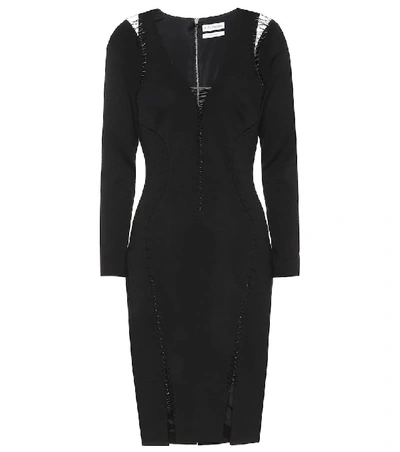 Shop Altuzarra Anniversary Collection - Toni Embellished Wool Dress In Black