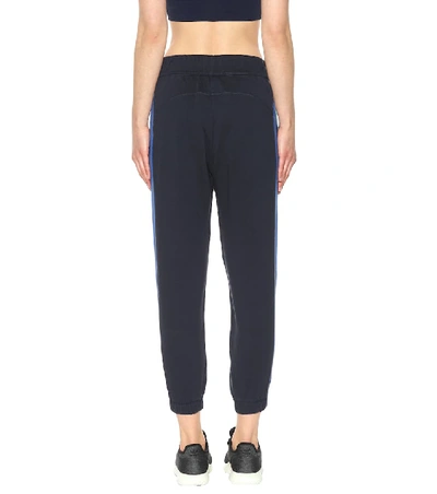 Shop Lndr Mischief Printed Cotton Trackpants In Blue