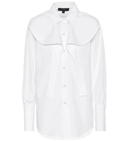 Shop Ellery Icaro Frilled Cotton Shirt In White