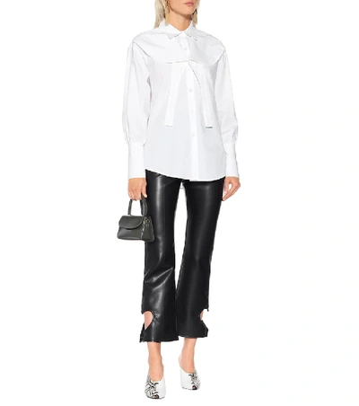 Shop Ellery Icaro Frilled Cotton Shirt In White