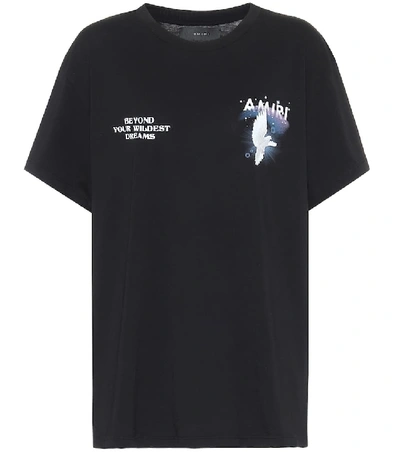 Shop Amiri Logo Cotton T-shirt In Black