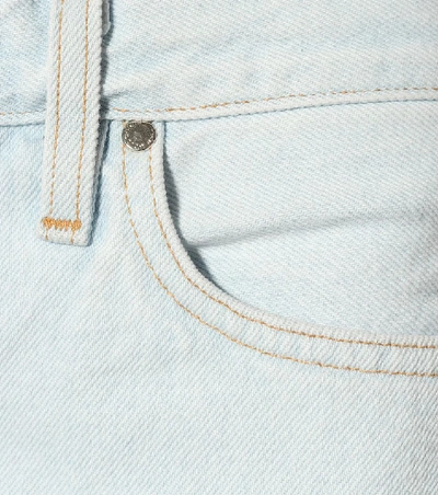 Shop Goldsign The Low Slung Straight Jeans In Blue