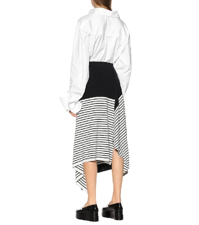 Shop Jw Anderson Striped Wool-blend Skirt In Multicoloured