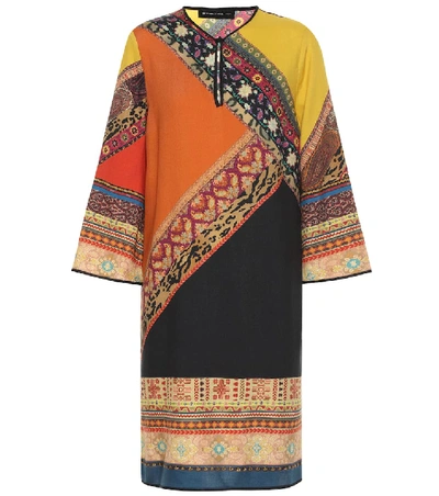 Shop Etro Wool And Silk Tunic Dress In Multicoloured
