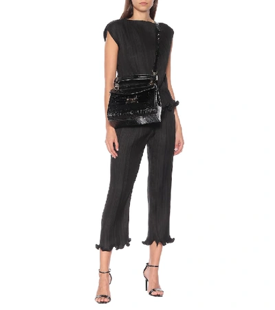 Shop Givenchy Pleated Satin Pants In Black